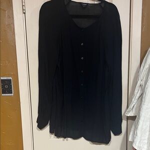 Worth viscose linen Elegant Black Women's Top